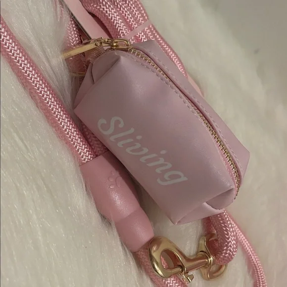 Paris Hilton Sliving Baby Pink Dispenser Pouch with Detachable Strap - Picture 8 of 9